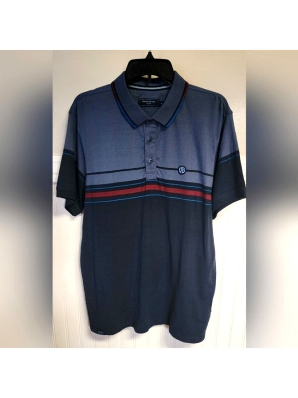 Manchester City Men's Blue Polo Shirt Large - New Without Tags